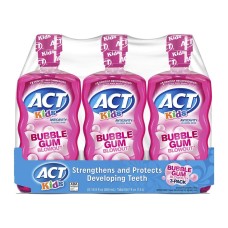 ACT Kids Bubblegum Blowout Anti-Cavity Rinse, 3 ct./16.9 Oz.Net Wt 50.7 Oz, 50.7 Fl Oz