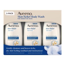 Aveeno Skin Relief Body Wash, 18 Fluid Ounce (Pack of 3)