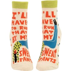 Blue Q Women’s I’ll Have to Run That By My Sweatpants. Funny Ankle Socks (fits shoe size 5-10)