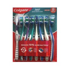 Colgate 360 Whole Mouth Clean Medium Toothbrushes, 8 ct.