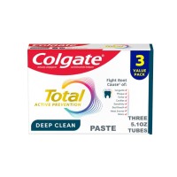 Colgate Total Active Prevention Deep Clean Toothpaste, Mint, 3 Pack, 5.1 oz