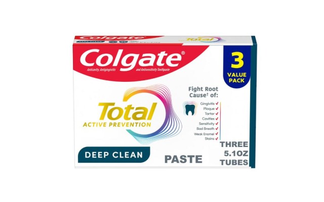  Total Active Prevention Deep Clean Toothpaste, Mint, 3 Pack, 5.1 oz