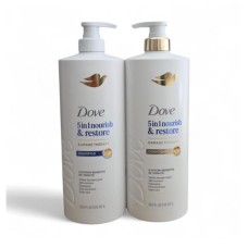 Dove 5 in 1 Nourish & Restore Damage Therapy Shampoo & Conditioner Set, 33.8 fl oz Each