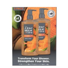 Dove Men+Care Sandalwood Body Wash, 26 Fluid Ounce (Pack of 2)