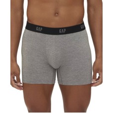 GAP Men’s 3-Pack Contour Pouch 5″ Breathe Boxer Briefs Light Grey/Grey/Black XL 38-41
