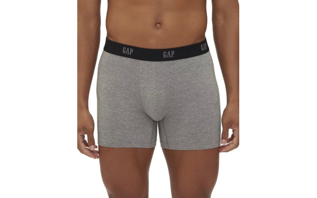  Men’s 3-Pack Contour Pouch 5″ Breathe Boxer Briefs Light Grey/Grey/Black XL 38-41