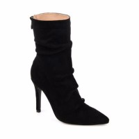 Journee Collection Womens Markie Back Heel Zip Stiletto Booties, Black, 7.5 Medium