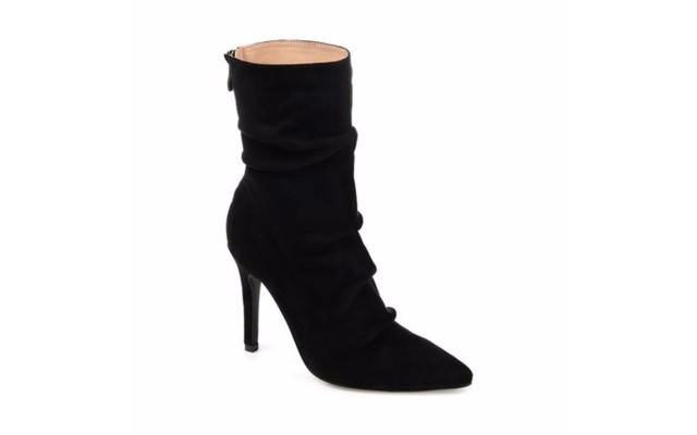  Womens Markie Back Heel Zip Stiletto Booties, Black, 7.5 Medium