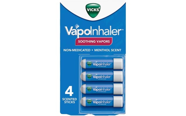  VapoInhaler, Portable Nasal Inhaler, Menthol Scent (4 Count)