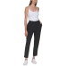  Flat Front Back Elastic Pants, Large