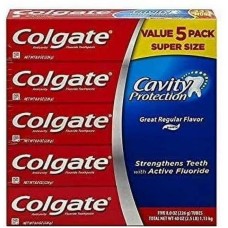 Colgate Cavity Protection Regular Flavor Fluoride Toothpaste 8 Ounce Tube (10 Pack)