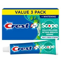 Crest + Scope Complete Whitening Toothpaste, Minty Fresh, 5.4 oz, Pack of 3