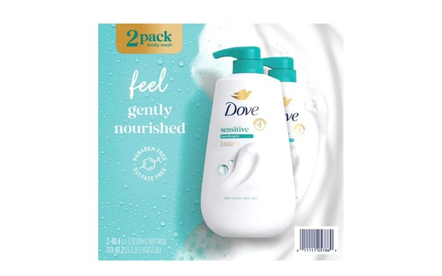  Sensitive Skin Body Wash with Pump, 30.6 Fluid Ounce (Pack of 2)