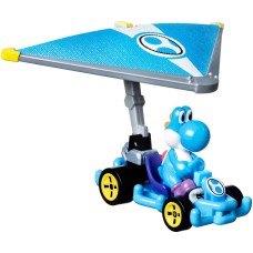 Hot Wheels Light Blue Yoshi Pipe Frame Wuth Super Glider, Multi