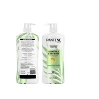 Pantene Pro-V Coconut Milk & Shea Butter Nourishing Shampoo with Pro-Vitamin B5, Frizz Control, Pump Bottle, 38.2 fl oz