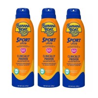 Banana Boat Sport Ultra Sunscreen Spray SPF 50+ 6 Ounce (Pack of 3)