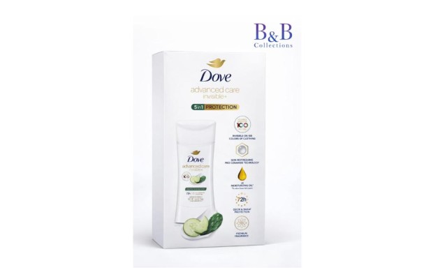  Advanced Care Invisible+ Antiperspirant Deodorant Stick, 72-Hour Odor Protection, Cucumber & Aloe Scent, 2.6 oz