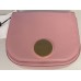  Women’s Pink Leather Adjustable Strap Crossbody Handbag