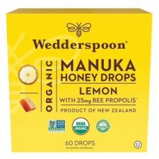 Wedderspoon Organic Manuka Honey Lemon Drops, 60 count