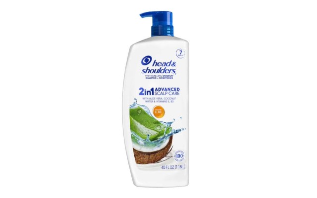 Head & Shoulders 2-in-1 Advanced Scalp Care with Aloe, Coconut Water, 40 Fl Oz