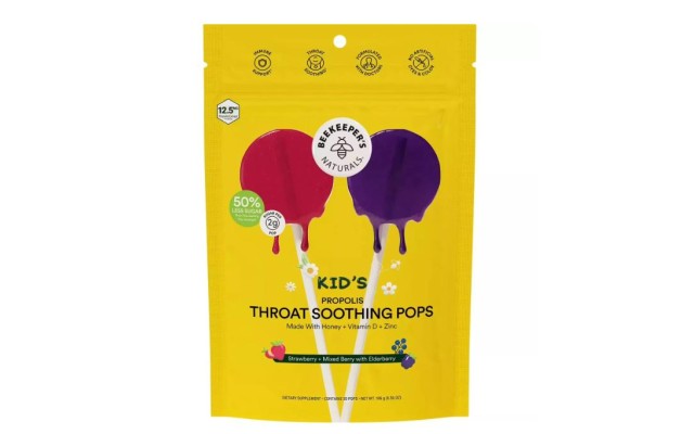  Naturals Kid's Propolis Throat Soothing Pops, 30 Count