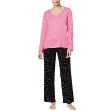 Charter Club Women’s Pajama Sets, X-Large, Pink/Multi Dot