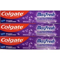 Colgate Max Fresh Toothpaste – KnockOut – With Odor Neutralizing Technology – Net Wt. 6 OZ (170 g) Per Tube – Pack of 3 Tubes Colgate Max Fresh Toothpaste – KnockOut – With Odor Neutralizing Technology – Net Wt. 6 OZ (170 g) Per Tube – Pack of 3 Tubes